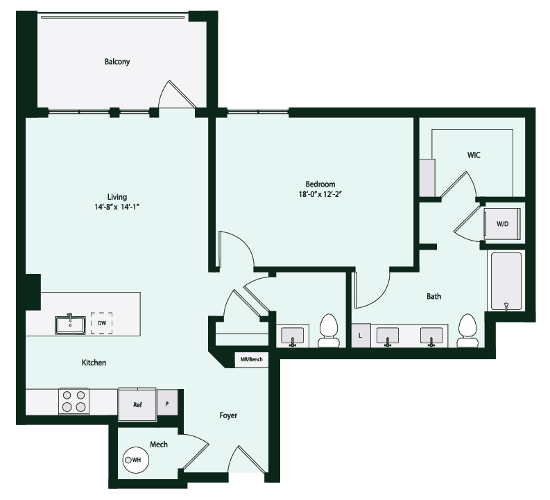 Floor plan layout diagram for A3-4